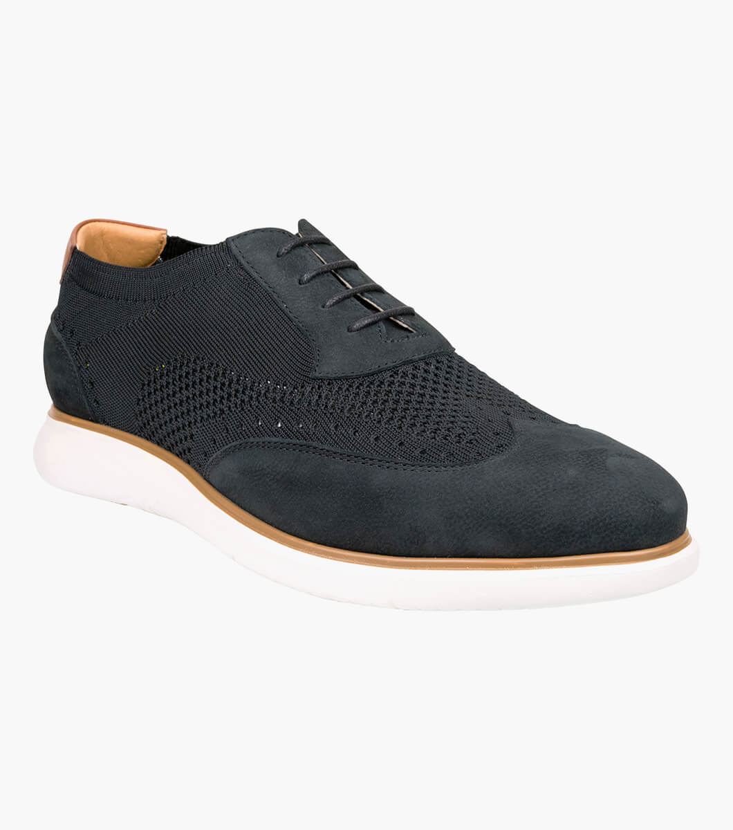 knit wingtip shoes
