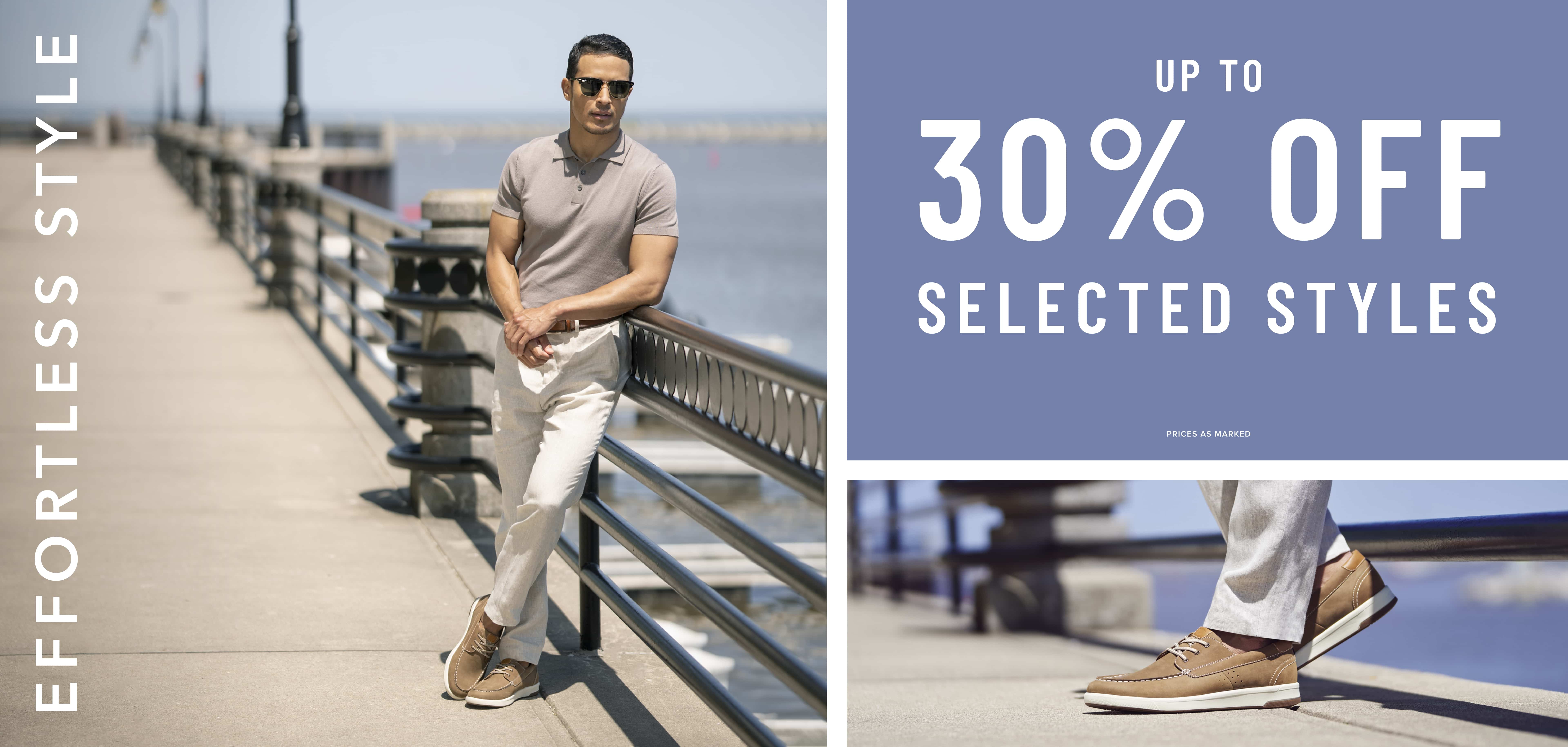 Jan - Up to 30% Off Selected Styles 