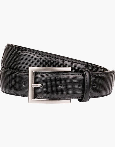 Sinclair Perf Leather Belt in BLACK for $41.96