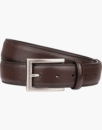 Sinclair Perf Leather Belt in BROWN for $59.95