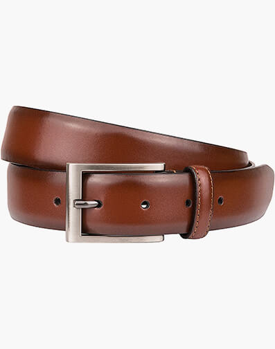 Carmine Genuine Leather Belt in DARK TAN for $52.46