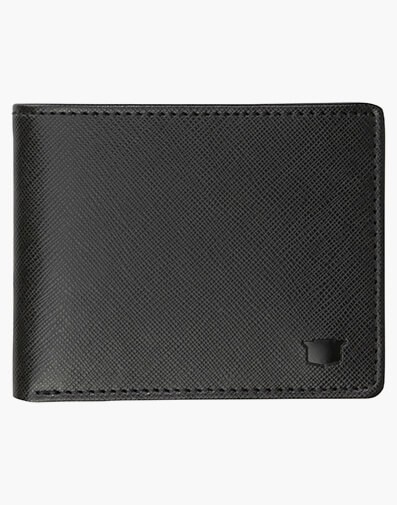 Fisher Bifold Leather Wallet in NERO for $89.95