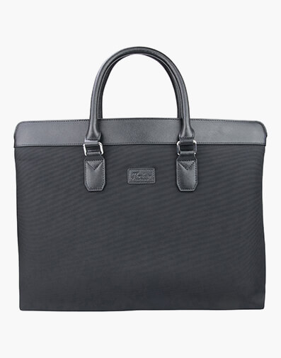 Bellagio Nylon & Leather Briefcase in BLACK for $279.95