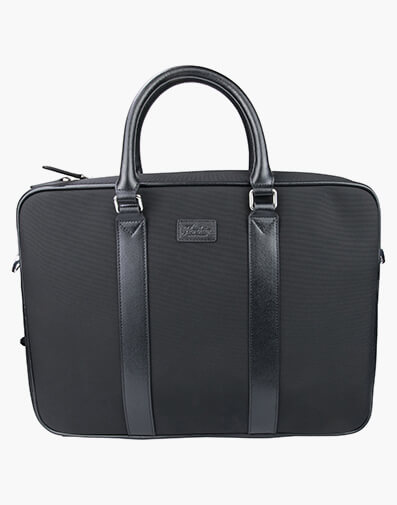 Westport Nylon & Leather Briefcase in BLACK for $174.96