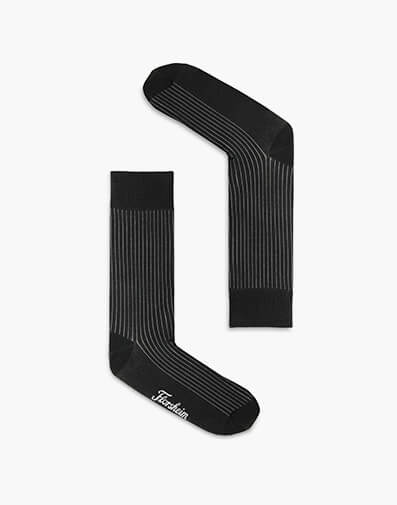 Ribs Mercerised Cotton Sock  in BLACK for $14.95