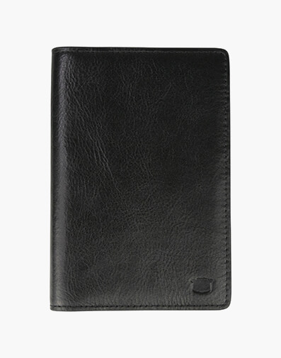 Newark Leather Travel Wallet in BLACK for $74.96