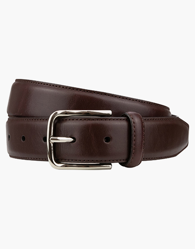 Cruise  Stitched Crossover Leather Belt  in REDWOOD for $69.95