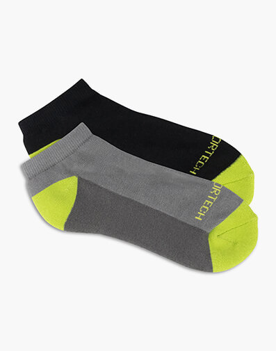 Sports Anklet 2 Pack Ankle Socks in BLACK/GREY for $12.80