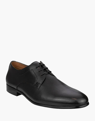 Seville Perf Ox Perf Plain Toe Derby  in BLACK for $129.80