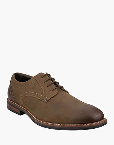 Centro Plain Plain Toe Derby  in BROWN for $159.95