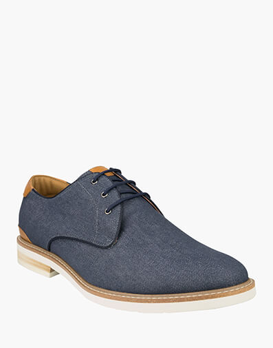 Highland Canvas Plain Toe Derby in NAVY for $149.95