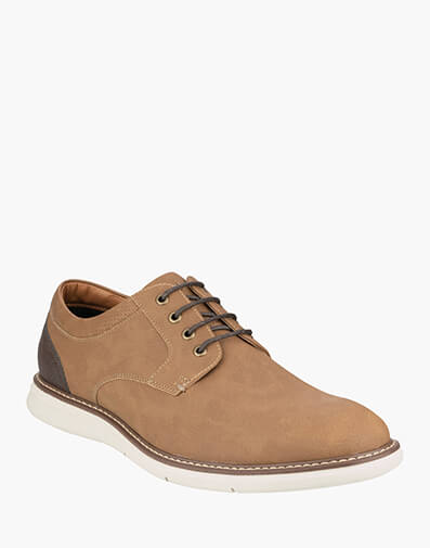 Chase Plain Ox Casual Plain Toe Derby in TAN for $99.95