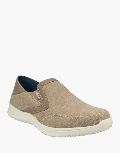 Conway Ez Canvas Moc Toe Slip On in STONE for $109.95