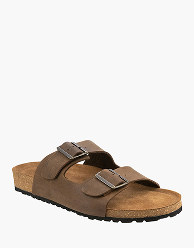 Marley Twin Strap Slide  in BROWN for $99.00