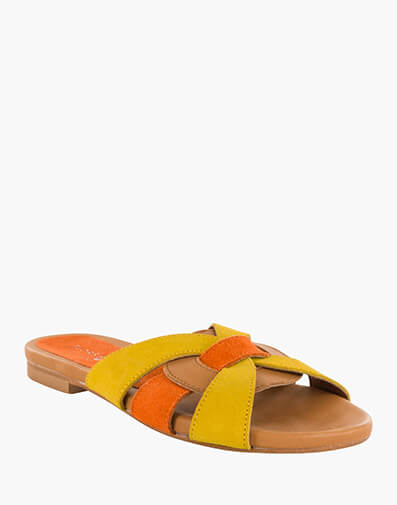 Bellina Open Toe Flat in YELLOW for $69.80