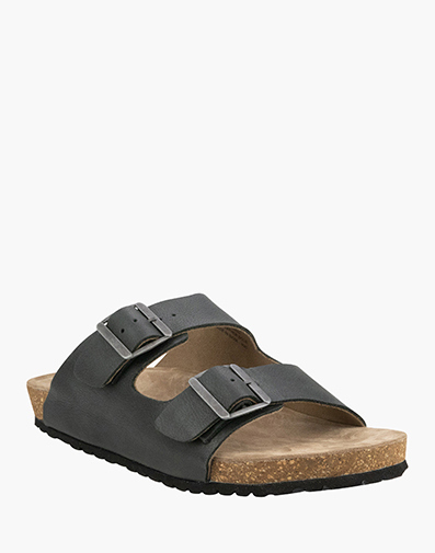 Nikki Twin Strap Slide  in BLACK for $119.95