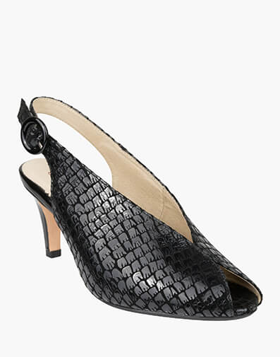 Prise Peep Toe Slingback Heel  in BLACK for $134.96