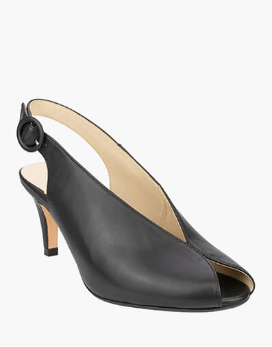 Prise Peep Toe Slingback Heel  in NERO for $199.95