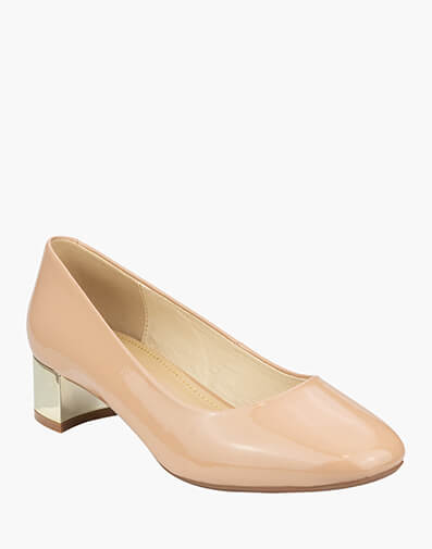 Pandora Square Toe Block Heel in BLUSH for $209.95