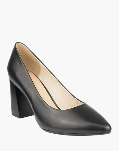 Estelle Point Toe Block Heel in BLACK for $109.80
