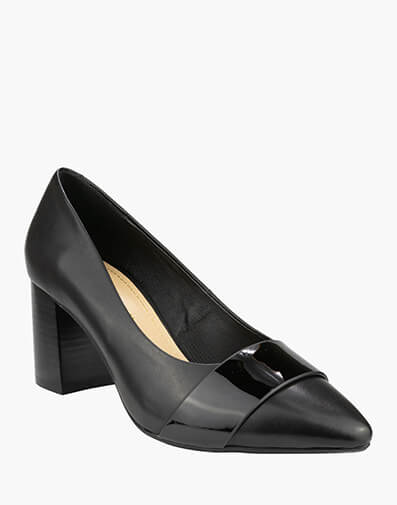 Monique Point Toe Block Heel in BLACK for $179.95