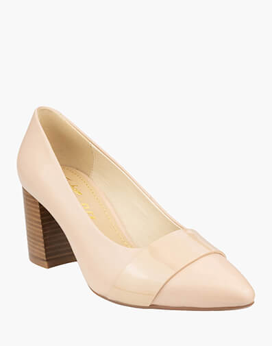 Monique Point Toe Block Heel in BISCUIT for $199.95