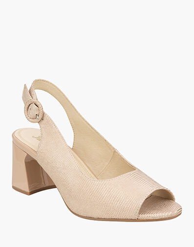 Paris  Peep Toe Block Heel in ROSE GOLD for $199.95