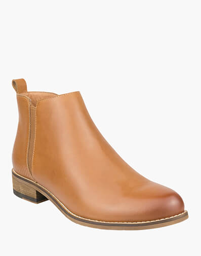 Mel Plain Toe Zip Boot in COGNAC for $167.96