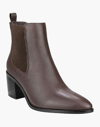 Tracey Plain Toe Chelsea Boot in DARK BROWN for $181.96