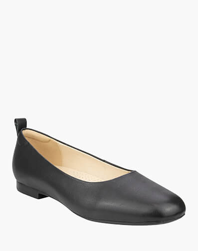 Shelley Square Toe Flat  in BLACK for $179.95