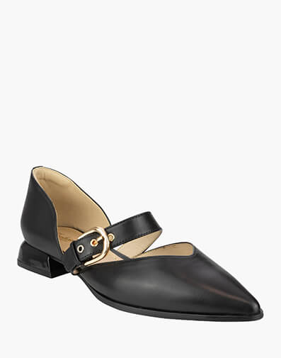 Ariella Point Toe Flat in BLACK for $199.95